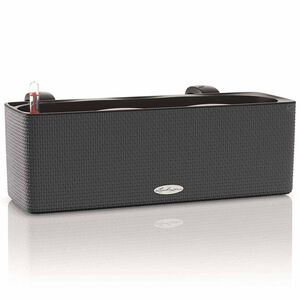 LECHUZA Jardini&egrave;re CUBE color triple avec supports Anthracite 13684