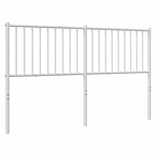 vidaXL T&ecirc;te de lit de remplacement m&eacute;tal blanc 160 cm
