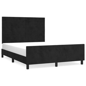 vidaXL Cadre de lit sans matelas noir 140x200 cm velours