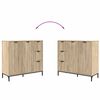 vidaXL Buffet Ch&ecirc;ne Sonoma 89,5 x 33 x 82 cm Bois d'ing&eacute;nierie