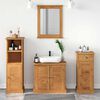vidaXL Ensemble de mobilier de salle de bain VIGO 4 pcs Marron miel