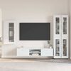 vidaXL Ensemble meuble TV avec tiroir FLORIN Blanc Bois d'ing&eacute;nierie