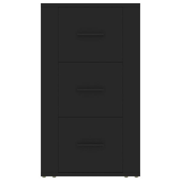 vidaXL Buffet Noir 40x33x70 cm Bois d'ing&eacute;nierie