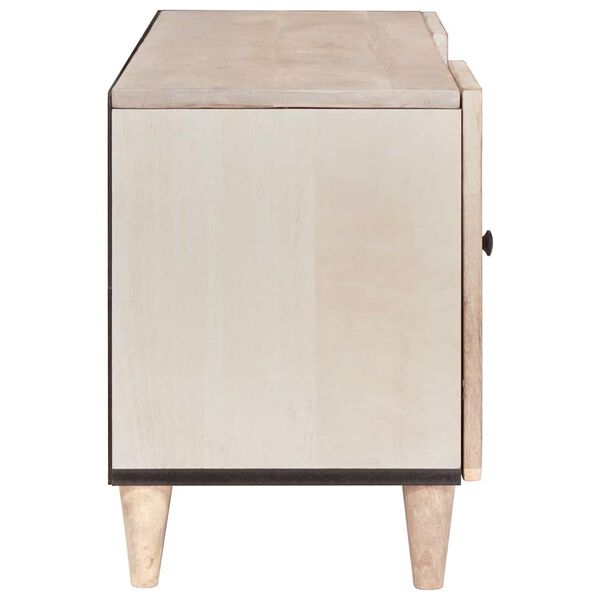 vidaXL Unites TV avec tiroir Blanc 105 x 33 x 46 cm Bois d'ing&eacute;nierie