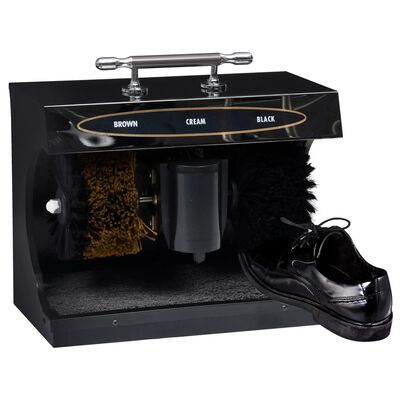 vidaXL Machine électrique de polissage de chaussures automatique Noir
