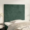 vidaXL T&ecirc;te de lit Vert fonc&eacute; 90x5x118/128 cm Velours