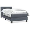 vidaXL Sommier &agrave; lattes de lit et matelas gris fonc&eacute; 90x210 cm velours