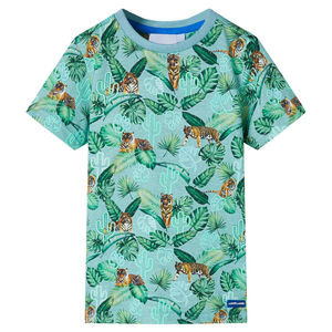 T-shirt pour enfants m&eacute;lange vert clair 128