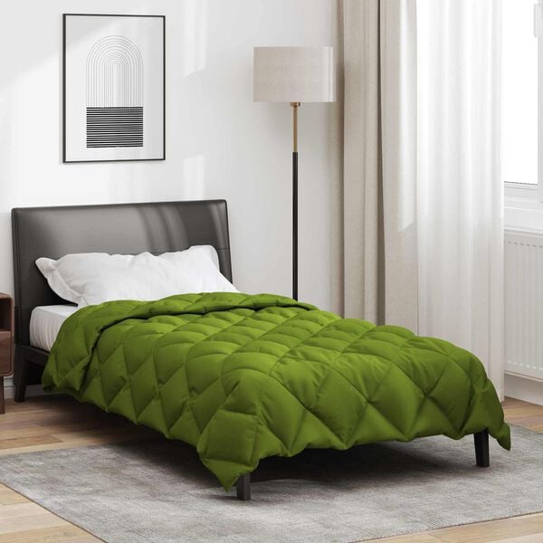 vidaXL Duvet d'hiver Vert 200 x 135 cm Microfibre
