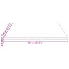 vidaXL Dessus de table blanc 80x80x2,5 cm bois de pin massif
