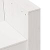 vidaXL Canapé de jardin 2 places blanc 134x60x62 cm bois de pin massif