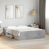 vidaXL Cadre de lit avec tiroirs sans matelas gris b&eacute;ton 135x190 cm