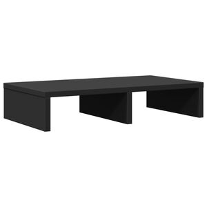 vidaXL Support de moniteur noir 50x27x10 cm bois d'ing&eacute;nierie