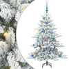 vidaXL Sapin de No&euml;l Artificiel &agrave; Branches Articul&eacute;es Vert et blanc