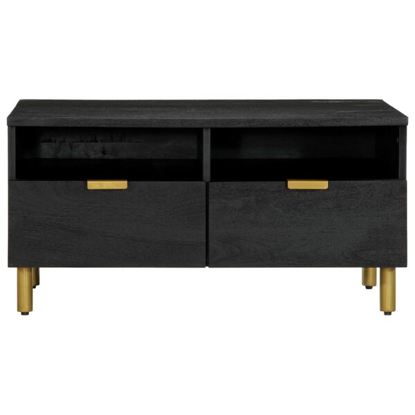 vidaXL Table basse noir 80x54x40 cm bois d'ingénierie