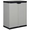 vidaXL Armoire de rangement de jardin 1 &eacute;tag&egrave;re Gris/noir 68x40x85 cm