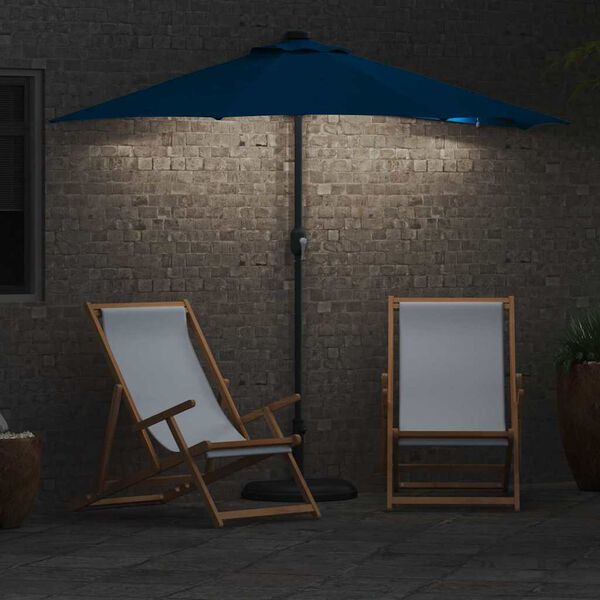 vidaXL Parasol de jardin Azur 294 x 150 x 223 cm Polyester et Acier
