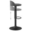 vidaXL Tabourets de bar lot de 2 gris fonc&eacute; velours