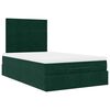 vidaXL Cadre de lit ottoman avec matelas vert fonc&eacute; 120x190 cm velours