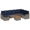 vidaXL Ensemble de canap&eacute; de jardin 9 pc Gris polyrotin
