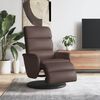 vidaXL Fauteuil inclinable avec repose-pieds marron similicuir