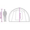 vidaXL Tente de camping tunnel 4 personnes gris imperméable
