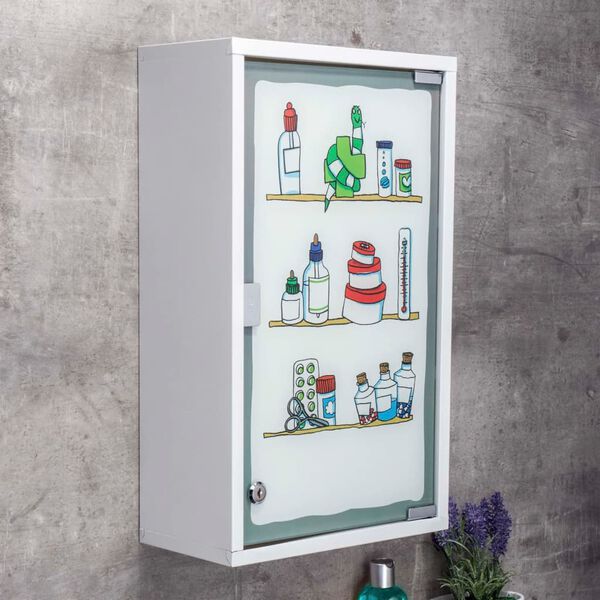 HI Armoire &agrave; pharmacie 30 x 15 x 50 cm Acier inoxydable