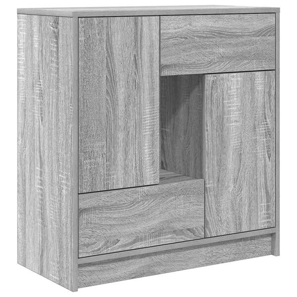 vidaXL Buffet avec tiroirs et portes sonoma gris 70,5x34x74,5 cm