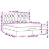 VidaXL Cadre de lit ottoman avec matelas marron fonc&eacute; 180x200 cm tissu