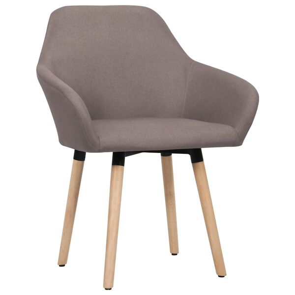 vidaXL Chaises à manger lot de 2 taupe tissu