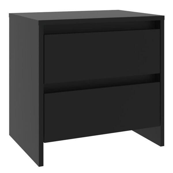 vidaXL Tables de chevet 2 pcs noir 45x34,5x44,5 cm bois d'ing&eacute;nierie
