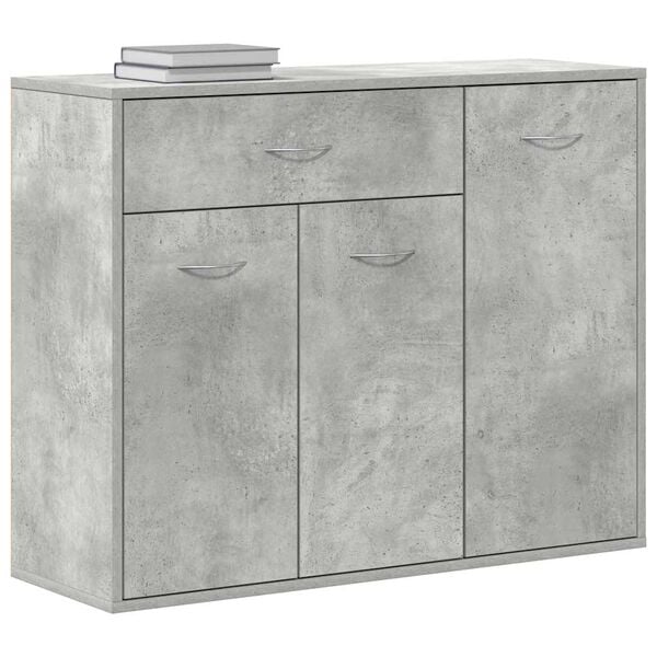 vidaXL Buffet Gris b&eacute;ton 88x30x70 cm Bois d'ing&eacute;nierie