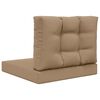 vidaXL Coussin de canap&eacute; d'ext&eacute;rieur 2 pcs Taupe Polyester