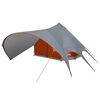 vidaXL Tente Teepee 7-Personnes Gris et orange 600 x 600 x 347 cm