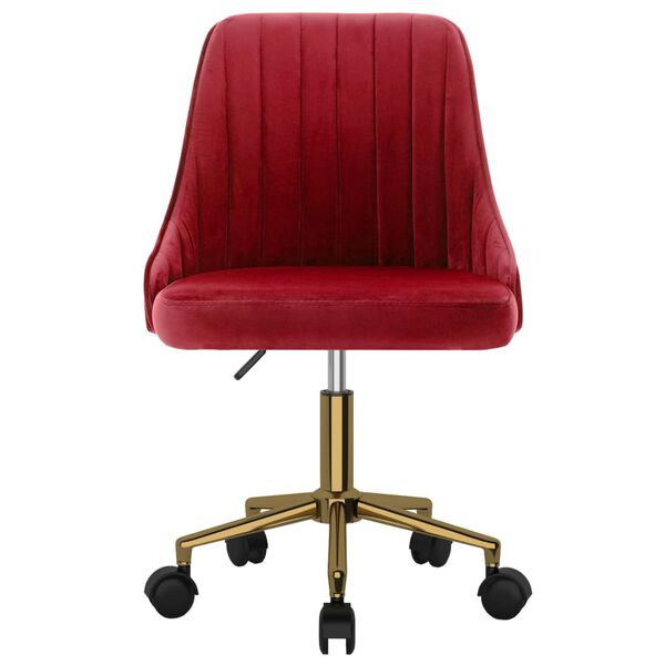 vidaXL Chaises &agrave; manger pivotantes lot de 2 rouge bordeaux velours