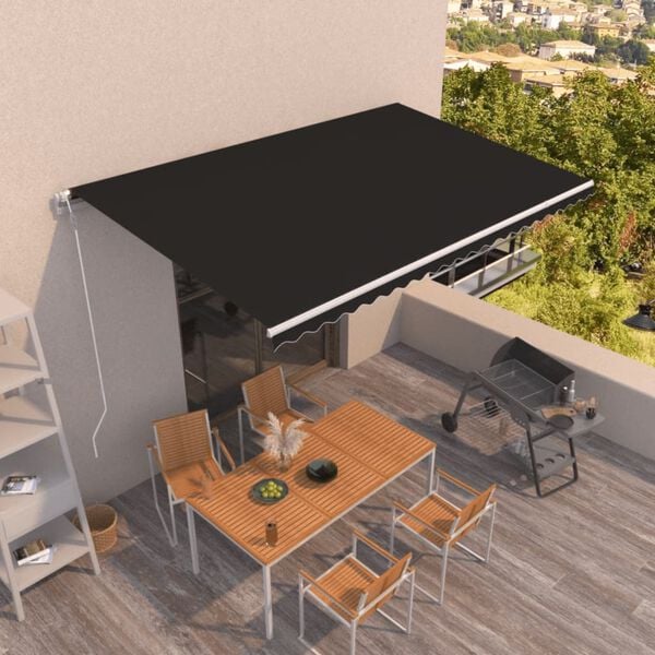 vidaXL Auvent r&eacute;tractable automatique 500x350 cm Anthracite