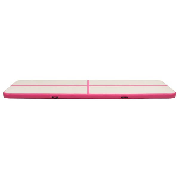 vidaXL Tapis gonflable de gymnastique avec pompe 800x100x20cm PVC Rose