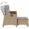 vidaXL Salon de jardin avec coussins forme de L 3 pcs beige polyrotin