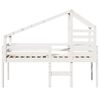 vidaXL Lit haut sans matelas blanc 75x190 cm bois de pin massif