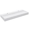 vidaXL Lavabo 120x46x11 cm Fonte min&eacute;rale/marbre Blanc