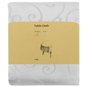 vidaXL Tissu de Table 5 pc ovale Blanc 130 x 180 cm