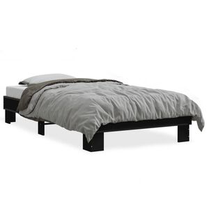 vidaXL Cadre de lit sans matelas noir 90x190 cm