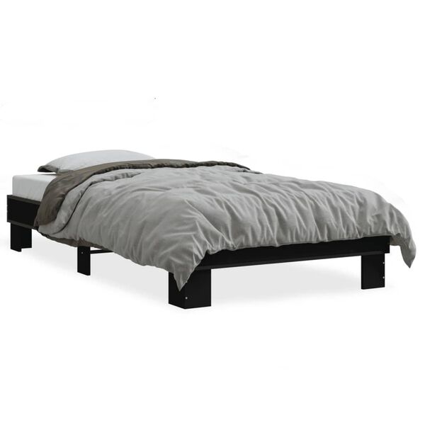 vidaXL Cadre de lit sans matelas noir 90x190 cm