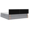 vidaXL Lit avec rangement et matelas Gris clair 200 x 200 cm