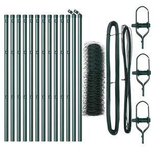 vidaXL Poteau de cl&ocirc;ture. Vert