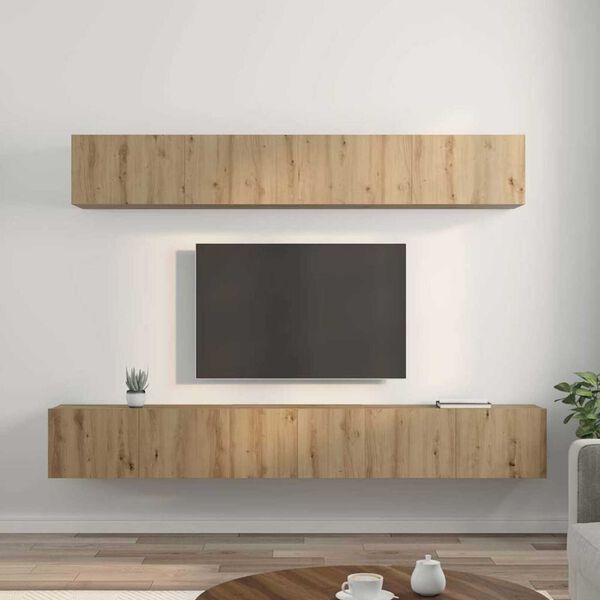 vidaXL Ensemble meuble TV 5 pcs Ch&ecirc;ne artisanal Bois d'ing&eacute;nierie
