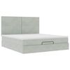 VidaXL Cadre de lit ottoman et matelas gris clair 160x200cm velours