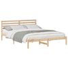 vidaXL Cadre de lit avec tête de lit Marron 160 x 210 cm Pin massif