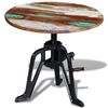 vidaXL Table auxiliaire Bois de r&eacute;cup&eacute;ration massif Fonte 60x(42-63)cm