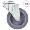 vidaXL 8 pcs Roulettes pivotantes &agrave; trou de boulon 75 mm